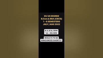 OU degree results|OU degree results 2022#ou #osmaniauniversity