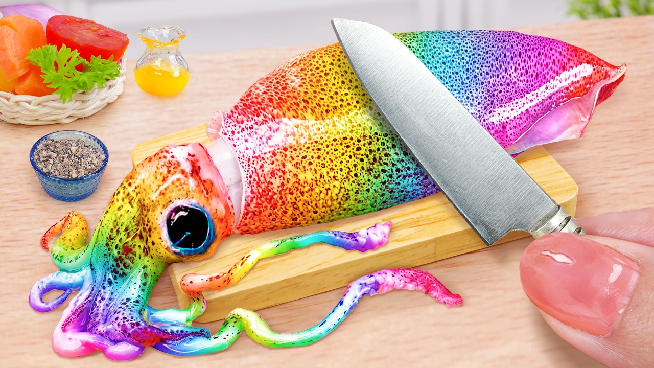 Top 1 Seafood 🦑 How To Make Miniature Crispy Fried Squid Rings Best Recipes 😍 Mina Mini Kitchen