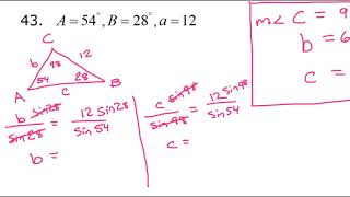 Day 3 (43 to 45) Law of Sines