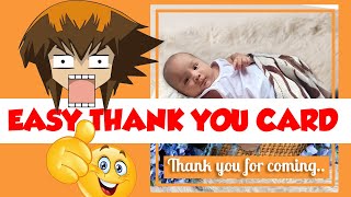 How to Create Simple and Easy THANK YOU CARD for Christening! | MiingTv screenshot 1