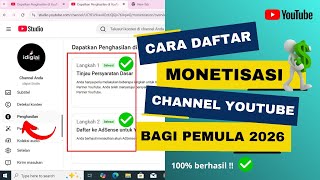 Cara Daftar Monetisasi Channel YouTube bagi Pemula Terbaru 2026 Cara Daftar Monetisasi Channel YouTube bagi Pemula Terbaru 2026