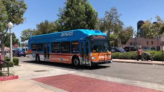 OCTA Bus Action at Fullerton Transportation Center - 7/16/19