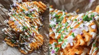 How To Make Cheesy Waffle Fries - By One Kichen Episode 721