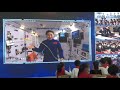 Lecture from space: Drinking juice with super-long straw