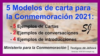 💌 Modelos de Cartas JW para la Conmemoración de Jesús 2021 y ejemplos para el Ministerio 💌