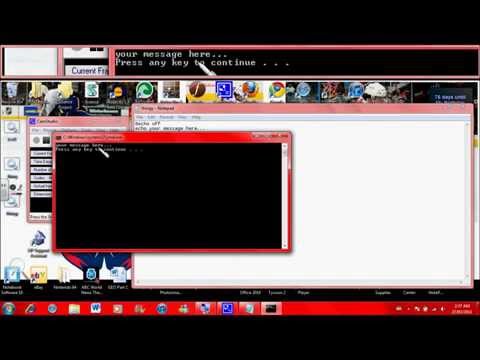 How to make a short message on notepad and cmd