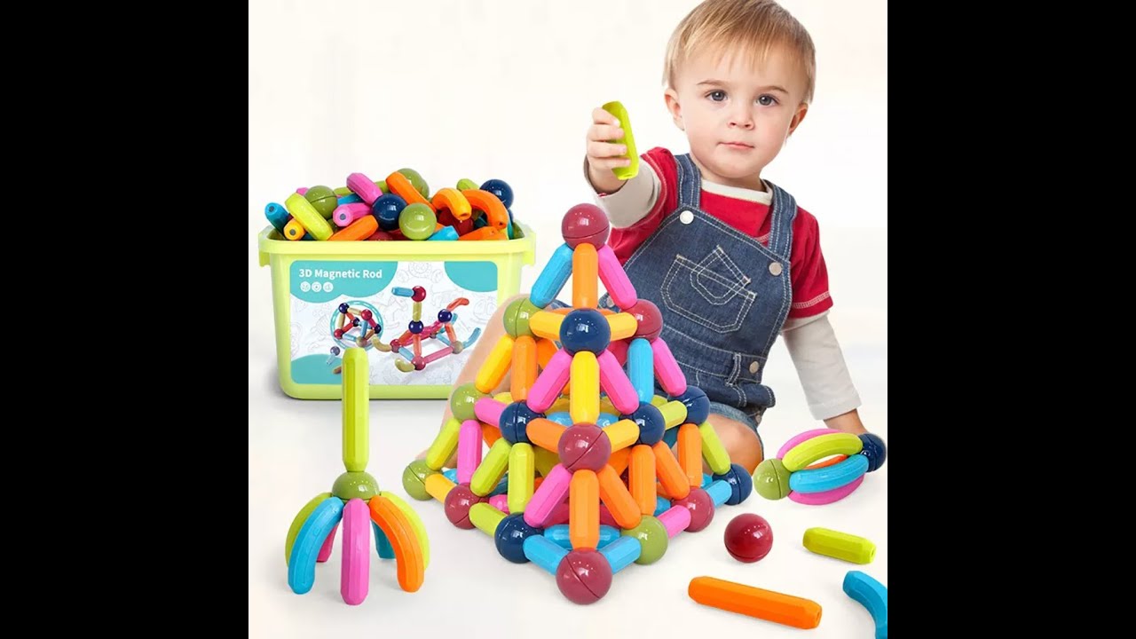 JOYTECHS Colorful Magnetic Balls and Rods Set | Educational Building Block Toy