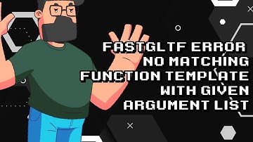 Fixing fastgltf no instance of function template error in simple steps