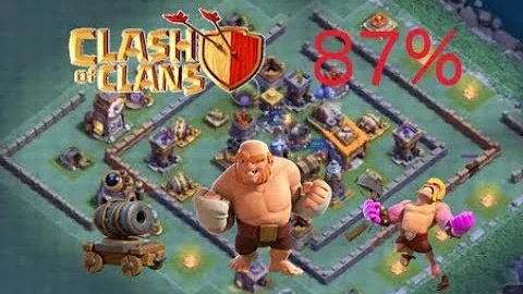 BH8 87% Attack Strategy(40 Barbs 8 Giants 6 carts) #339