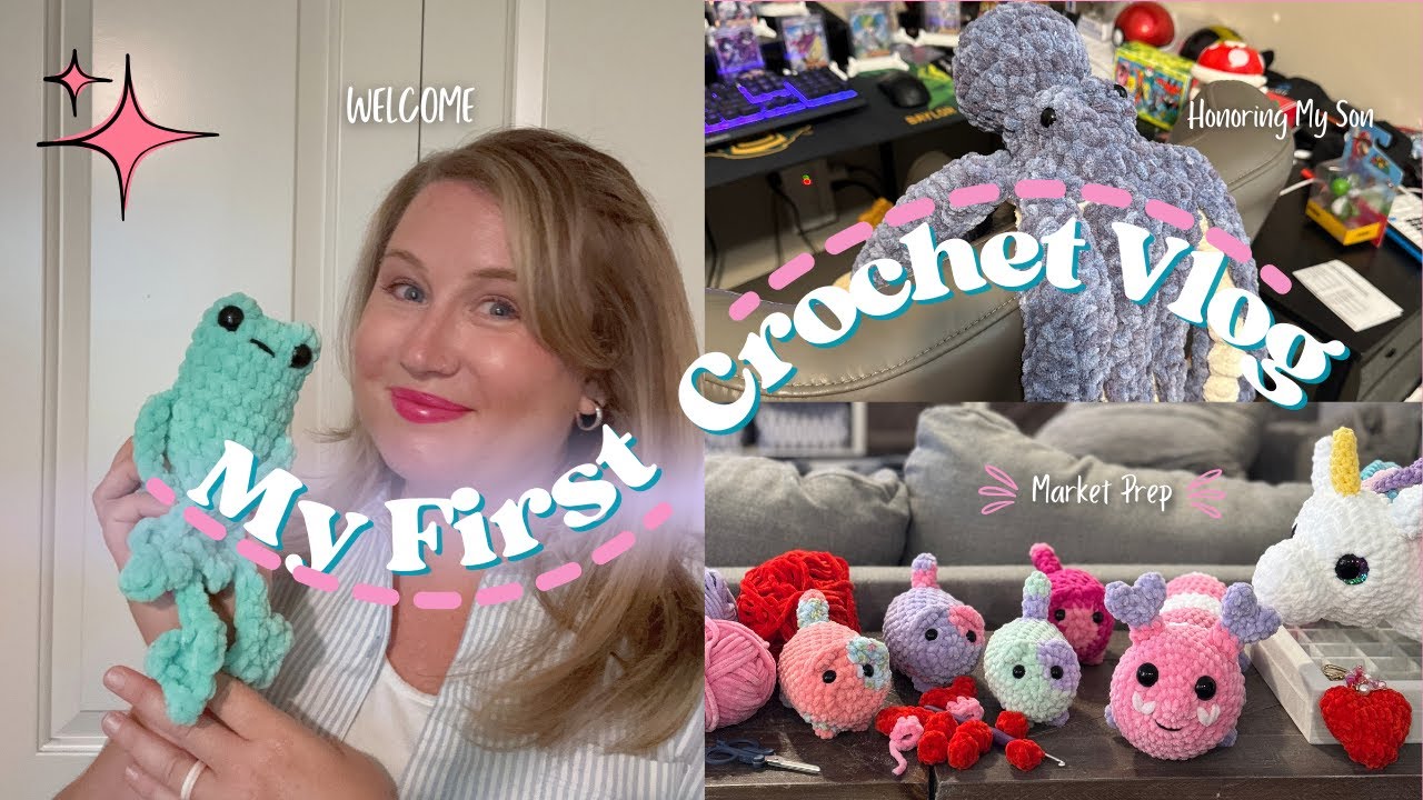 My First Crochet Vlog! 🎀 Welcome, Honoring my Son, & Market Prep