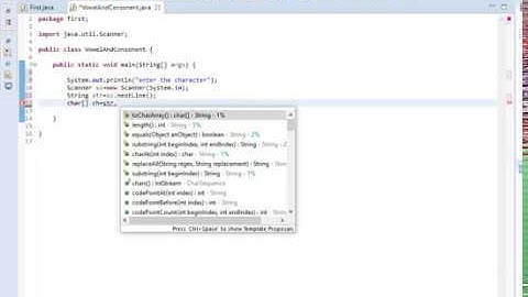 find vowel and consonant in java interview programming question