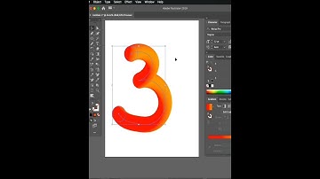 How to make gradient text effect | Create this cool effect in adobe illustrator  2021 #shorts