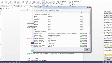Reusable Variables - SmartDocs Features & Benefits