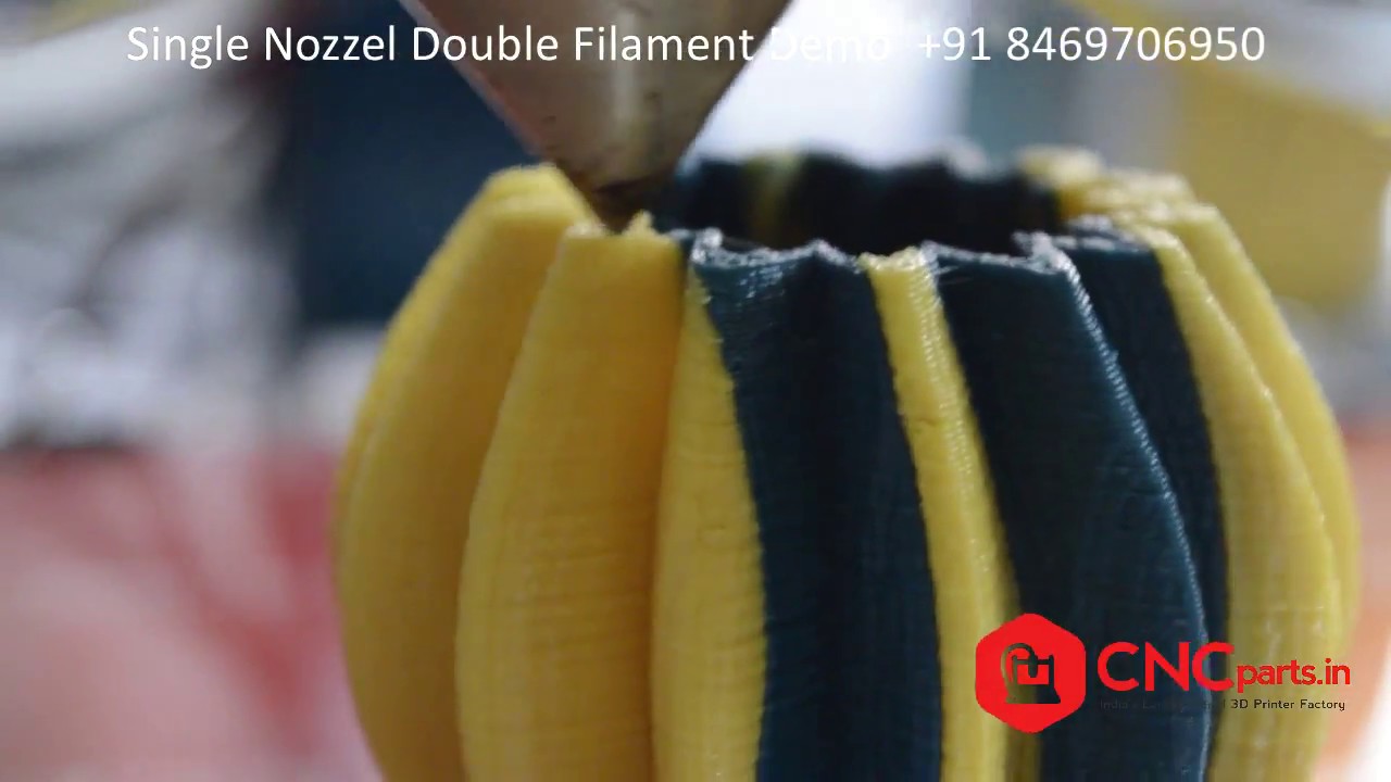 Single nozzle Dual color 3D printing - YouTube