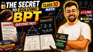 The Secret to Solving BPT Questions Fast | Class 10 Math | Live class