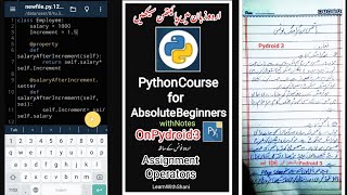 learn python in mobile 5 Pydroid 3 Assignment operators
