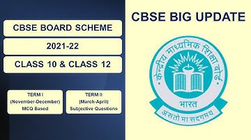 CBSE Board Scheme 2021-22  - Two Terms & Rationalised Syllabus