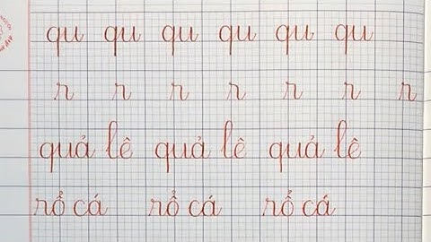 Sách Cánh Diều viết vở bài 24 : Qu - Quả Lê, R - Rổ Cá