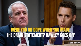 SENATOR JOSH HAWLEY EXPLODE AFTER WITNESS DISMISSES MIGRANT CONCERN, SENATE HEARING GETS HEATED 