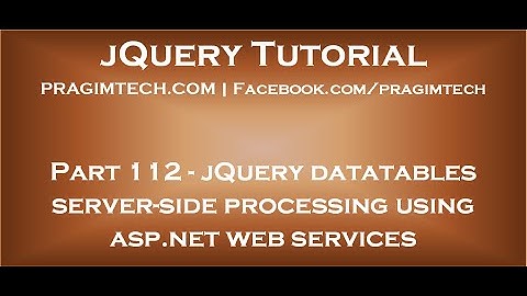 jQuery datatables server side processing using asp net web services