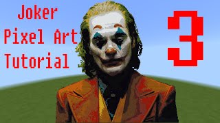 Minecraft Pixel Art Tutorial - Joker (Joaquin Pheonix) - Part 3