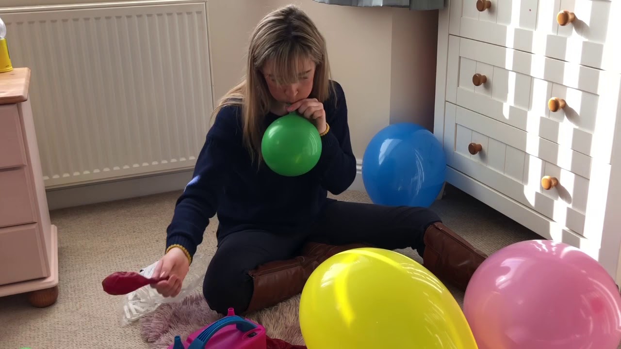 Standard coloured balloon blowing up and reviewing them YouTube