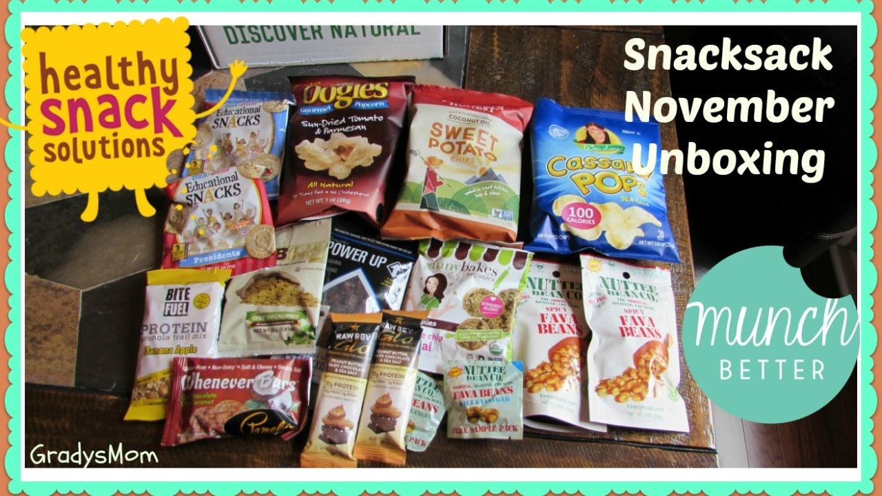 Snacksack November Unboxing | Healthy Guilt Free Snacks Delivered - YouTube