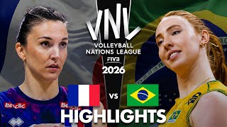 Brazil 🇧🇷 vs France 🇫🇷 | Highlights | Women's VNL 2026