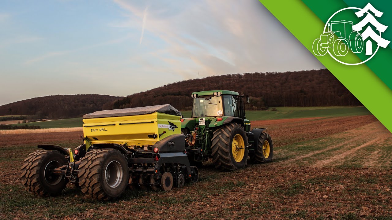 Säen mit John Deere 7810 und Sky Agriculture Easydrill 3000