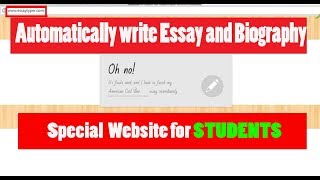 An unique website automatically write Essay and Biography or Every things know in hindi screenshot 2