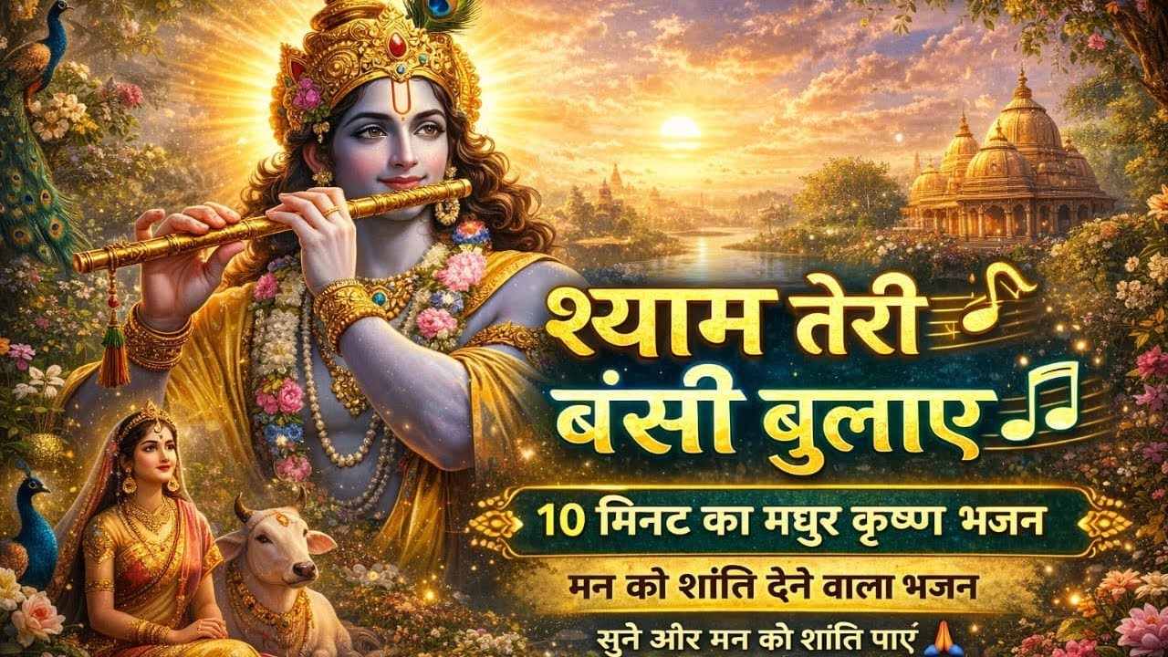 Shyam Teri Bansi Bulaaye | श्याम तेरी बंसी बुलाए | 10 Minute Ka Madhur Krishna Bhajan 