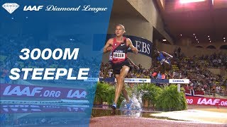 Evan Jager 8.01.29 WL takes the victory in the Men's 3000mSC - IAAF Diamond League Monaco 2017