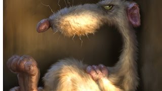 DIGITAL PAINTING CARTOON RAT time lapse