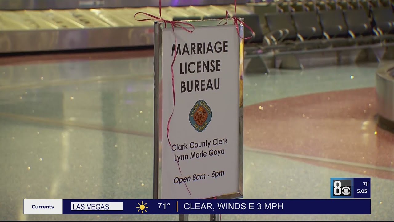 Pop-up marriage license bureau opens at Harry Reid International Airport
