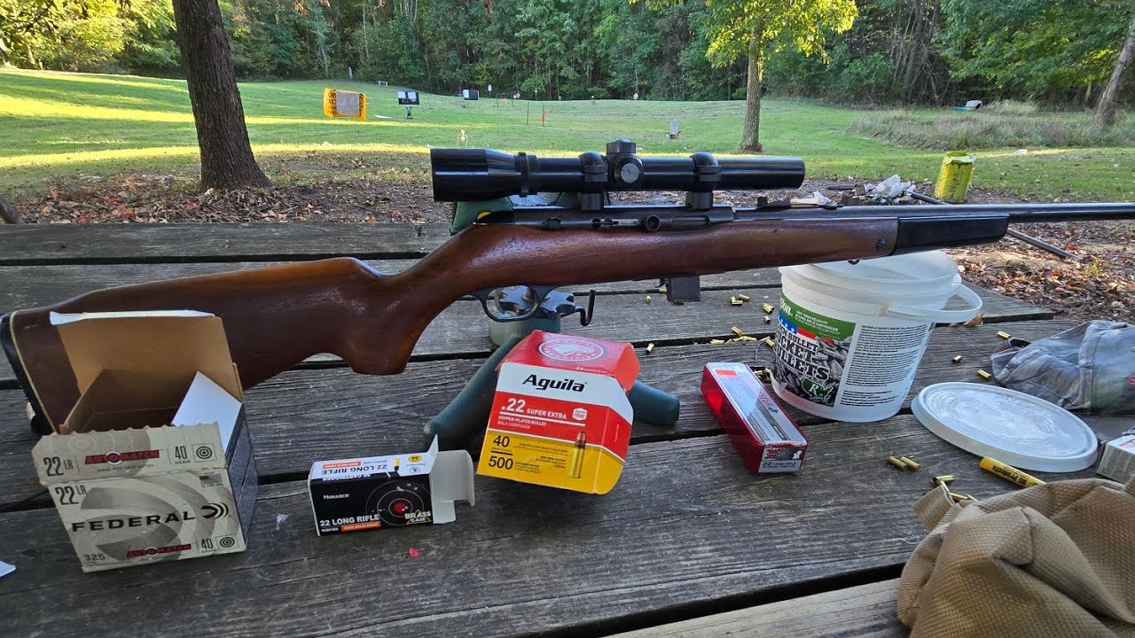 Mossberg 152 KD 22lr Rifle at 35yds. Various Ammo.