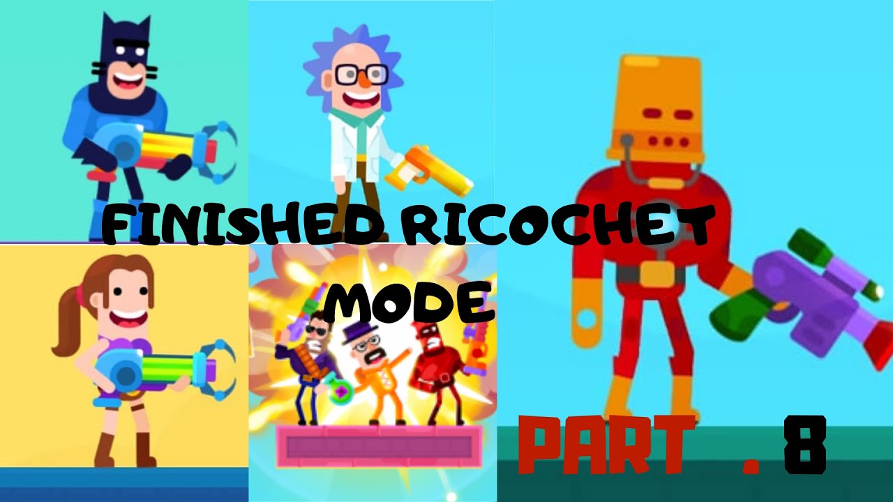 HITMASTERS- GAMEPLAY WALKTHROUGH - FINISHED RICOCHET MODE PART . 8 (LEVELS 40- 51)