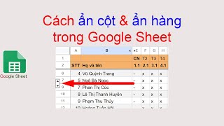 Cách ẩn cột, ẩn hàng trong Google Sheet