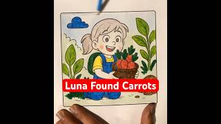 Coloring Page 8 of Luna’s Story | Luna Finds the Carrots! 🥕✨ #colorwithme #drawing