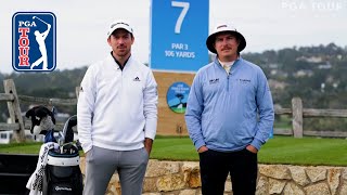 Seven clubs on No. 7 at Pebble Beach with Nick Taylor and Joel Dahmen