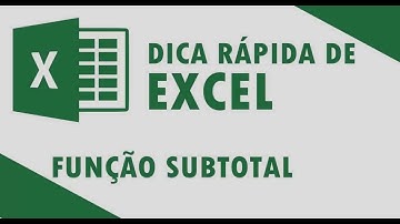 Função SUBTOTAL Excel - Dica rápida Excel #1