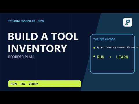 Build a Python Inventory Reorder Planner with Tests