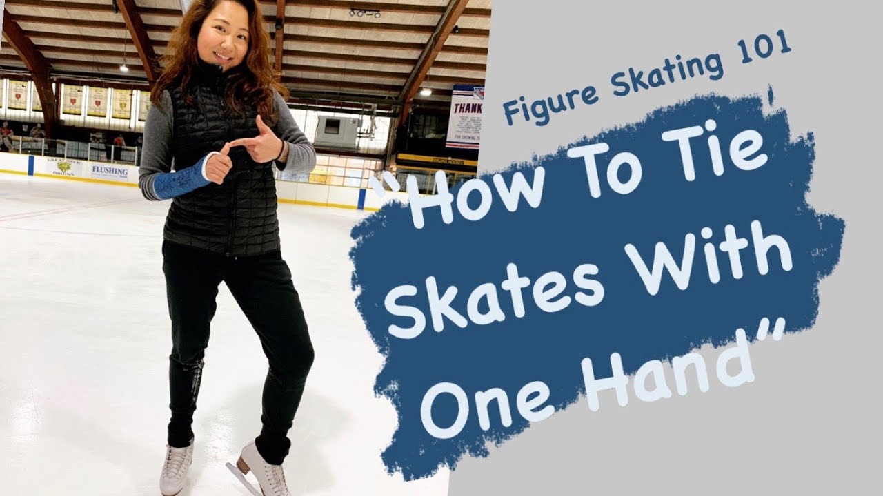 How To Tie Skates With One Hand! YouTube