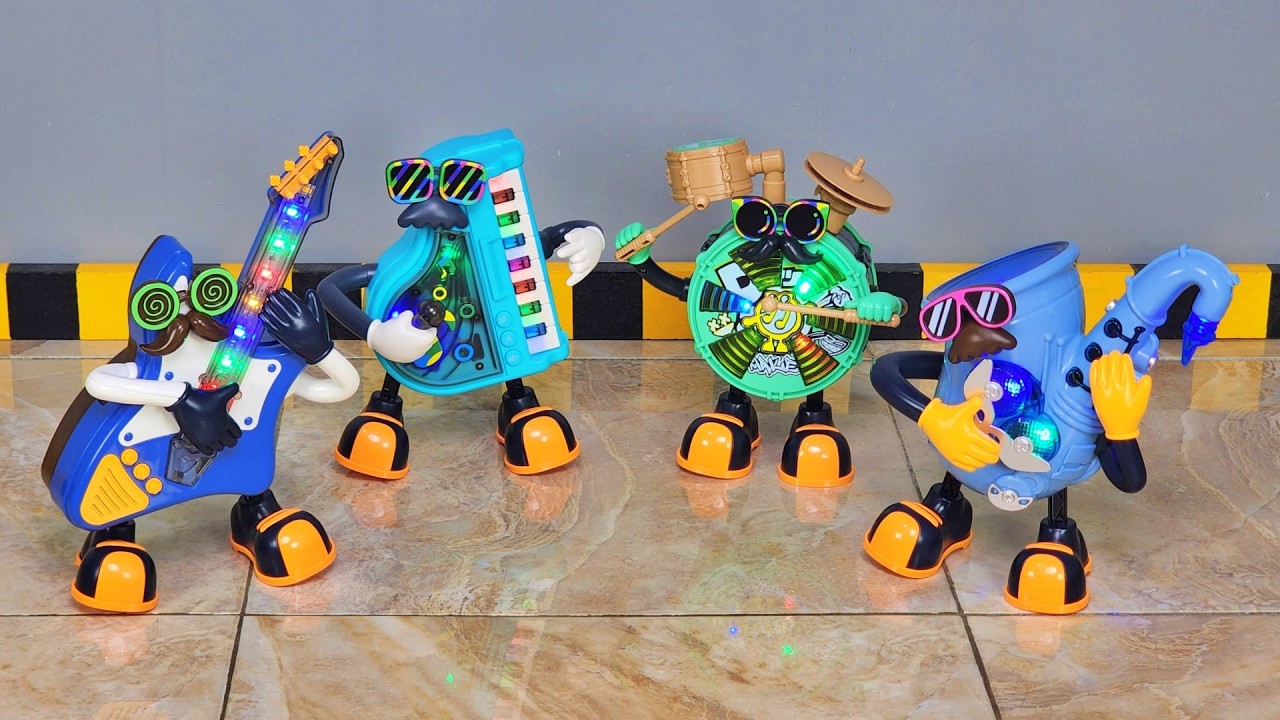 Unboxing Robot Musik Joget, Robot Gitar Mr.Rock, Saxophone, Robot Piano Mr.Nico, Robot Drum Mr.Jack
