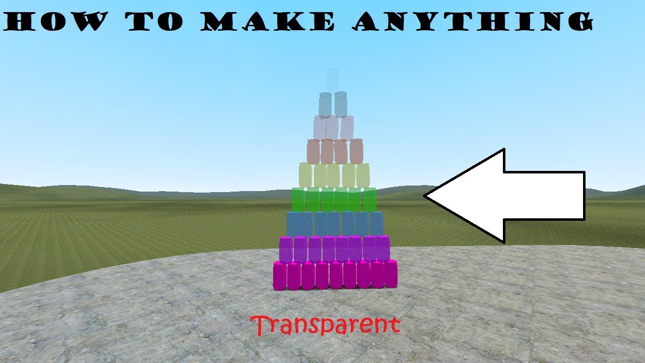 Garry's Mod - How to make a prop transparent - YouTube