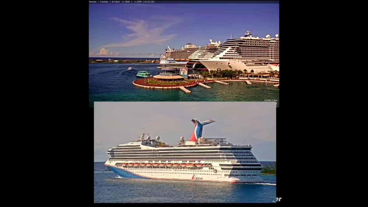 carnival sunrise departing in Nassau with #cruise horn part 17