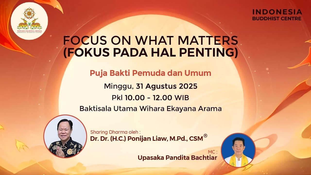 Focus on What Matters-Dr. Dr. (H.C.) Ponijan Liaw, M.Pd., CSM