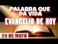 EVANGELIO DE HOY l LUNES 20 DE MAYO | CON ORACIÓN Y REFLEXIÓN | PALABRA QUE DA VIDA 📖