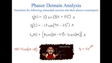 Determine the phasor counterparts of the following sinusoidal functions  -  AC Analysis