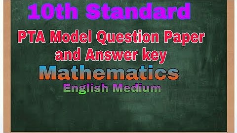||10th  Mathematics||TN new Syllabus PTA Model Question-2020||Answer key|| English  medium||