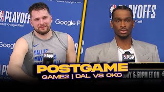 Mavs\/Thunder Postgame, Luka, SGA, Washington, Jalen Williams, Coaches Reactions | 2024 WCSF, GM2